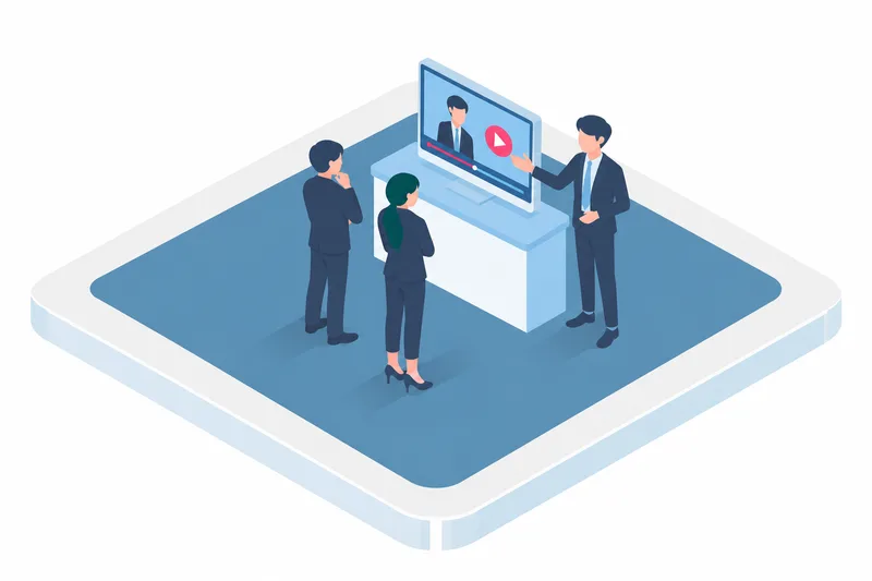 採用イベント・会社説明会で動画を流すイメージ